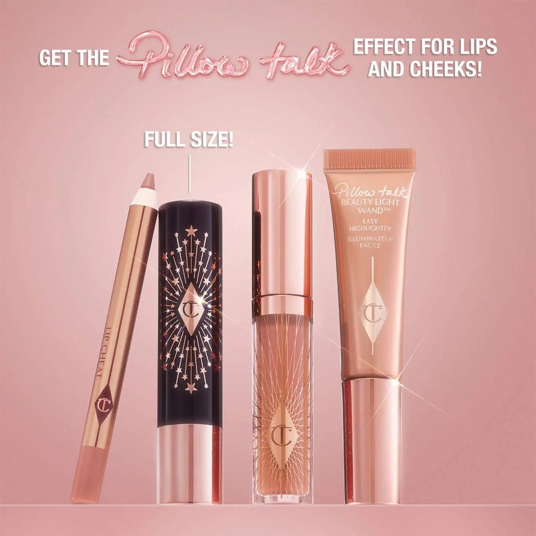 Charlotte Tilbury Pillow Talk Iconic Lip And Cheek Kit - Pillow Talk Original Makeup Set - XOXO cosmetics