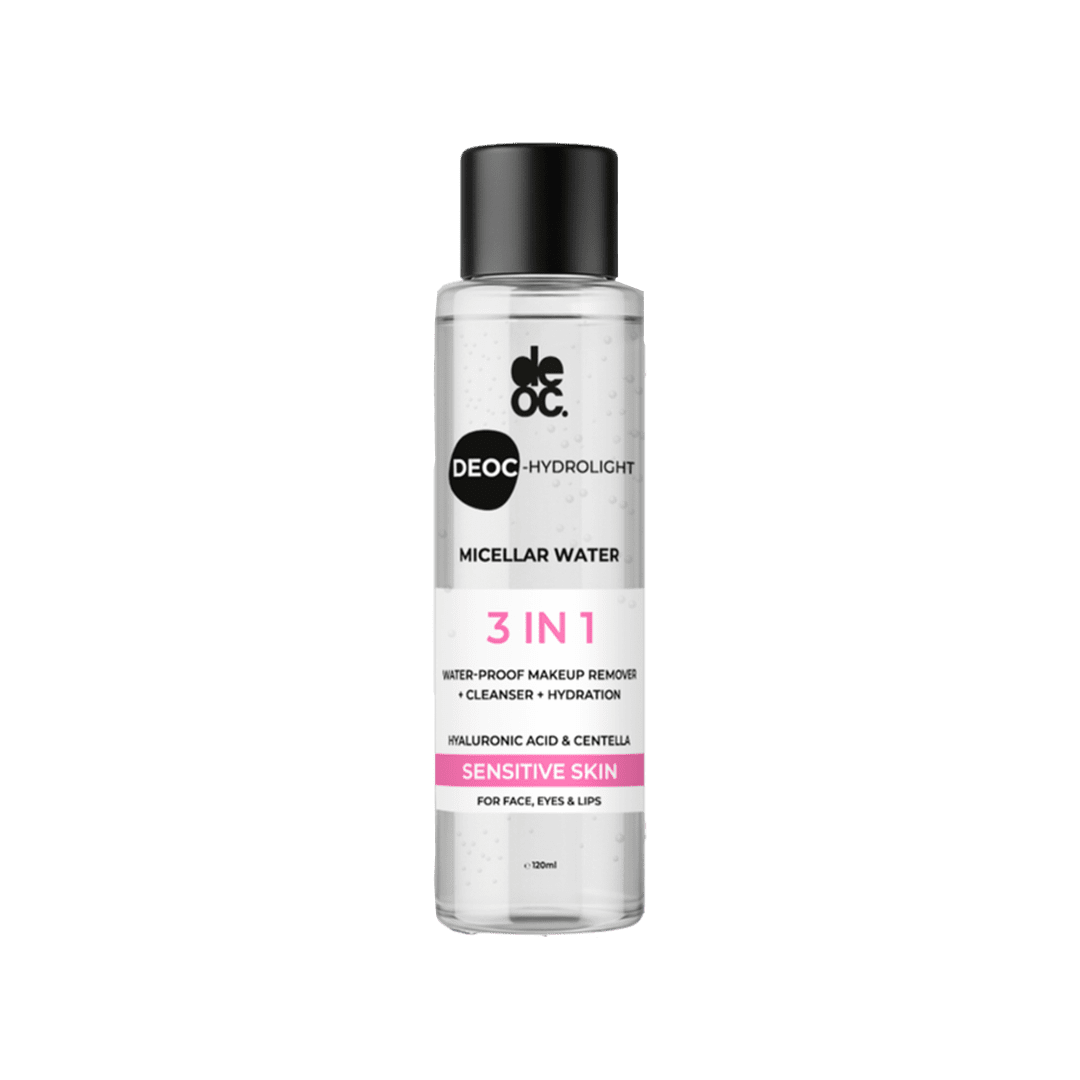 DEOC Hydrolight 3-in-1 Micellar Water- 120ml Makeup Remover - XOXO cosmetics