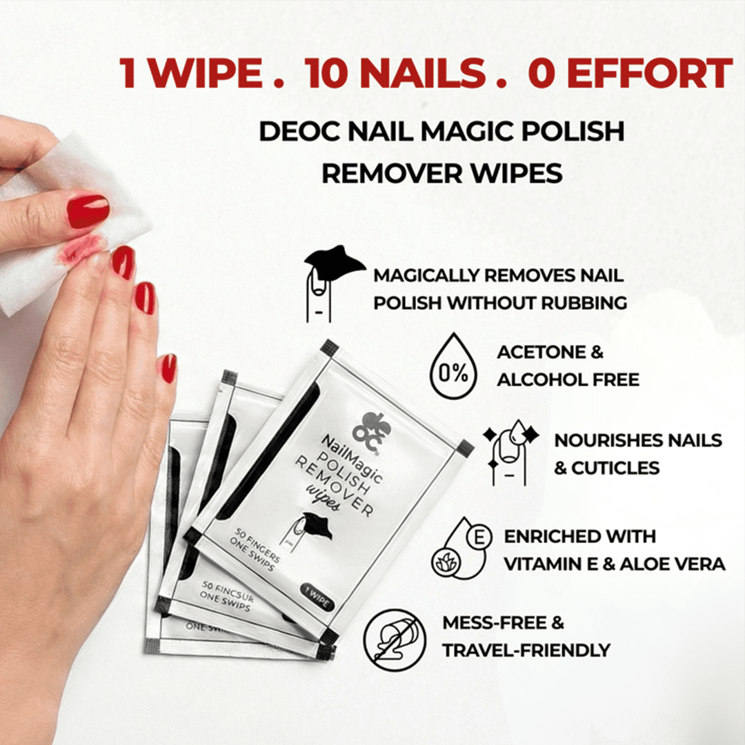 DEOC NailMagic Polish Remover Wipes Nail Polish Remover - XOXO cosmetics