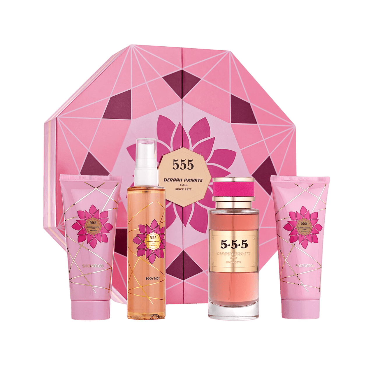 Deraah Private 555 Gift Set - 4 Pcs Gift Set - XOXO cosmetics