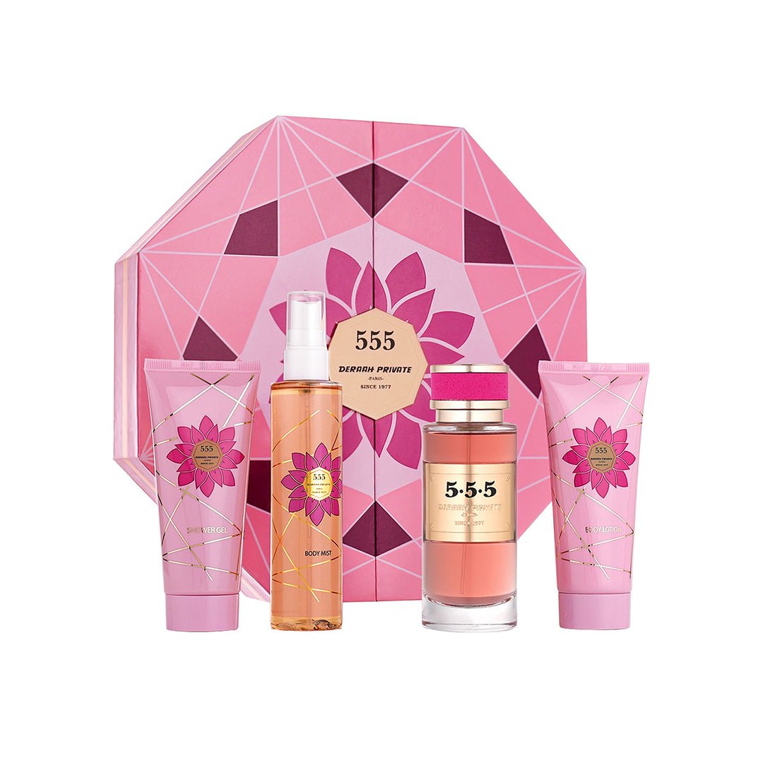 Deraah Private 555 Gift Set - 4 Pcs Gift Set - XOXO cosmetics