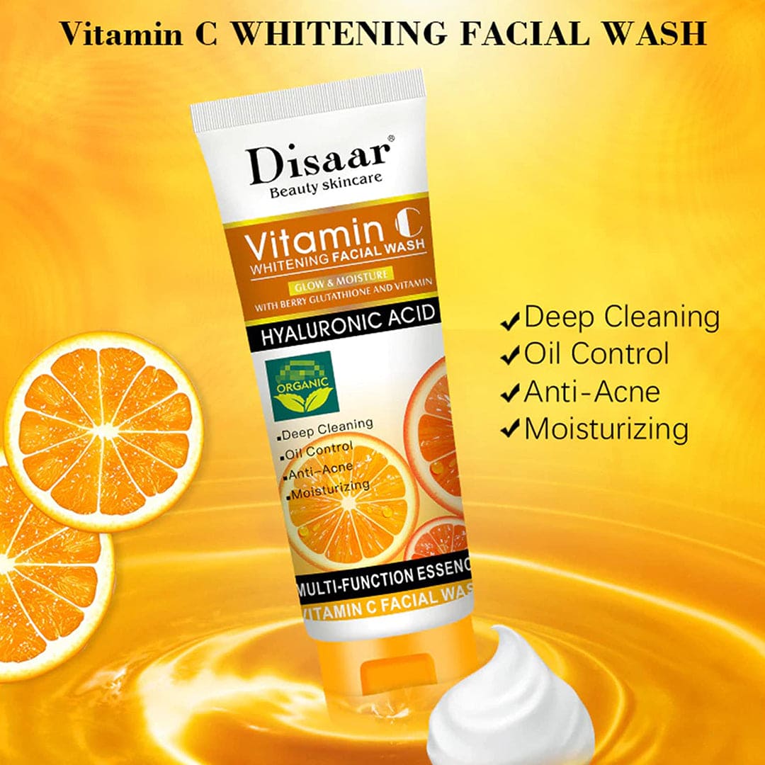 Disaar Beauty Skincare Vitamin C Facial Wash - Glow & Moisture Facial Wash - XOXO cosmetics