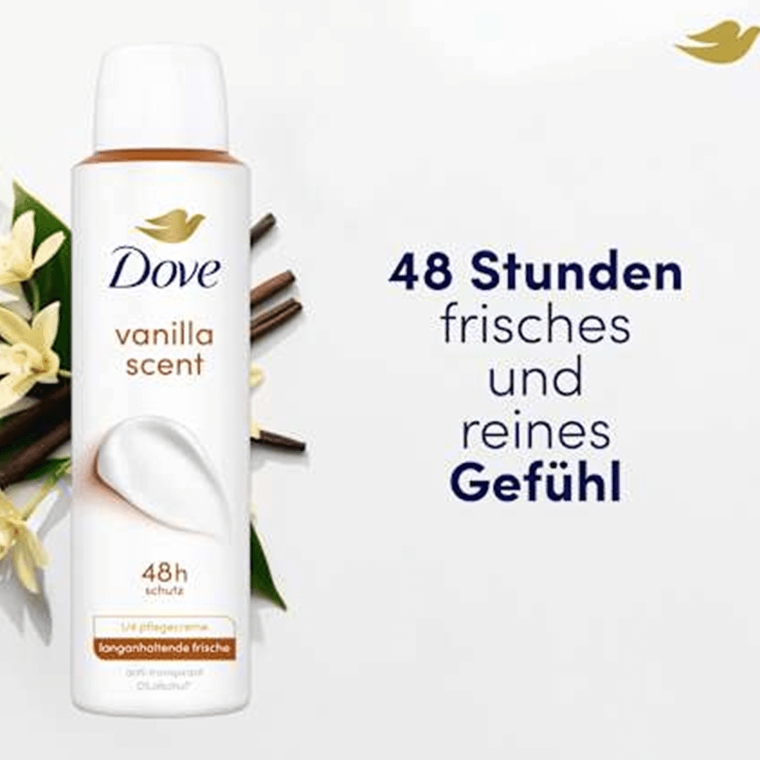 Dove Vanilla Scent Deodorant Spray - 150ml Deodorant Spray - XOXO cosmetics