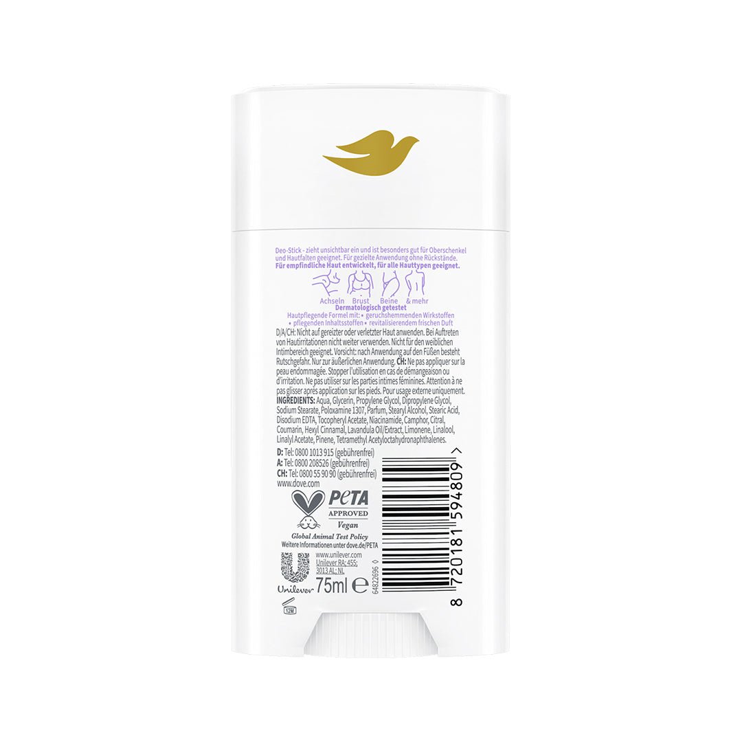 Dove Whole Body Deostick - Lavender & Chamomile Deodorant - XOXO cosmetics