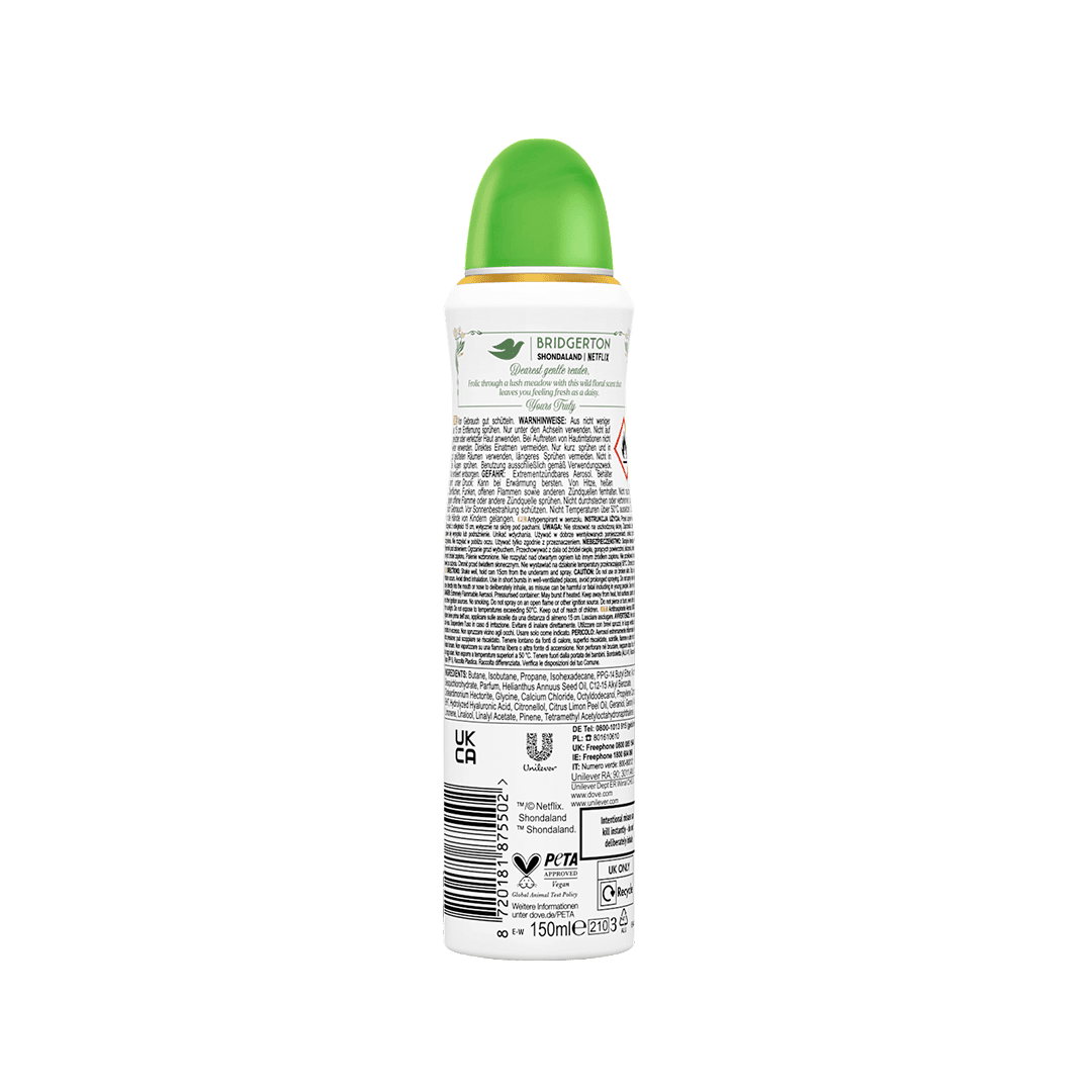 Dove X Bridgerton Love & Meadows Deodorant Spray Deodorant - XOXO cosmetics