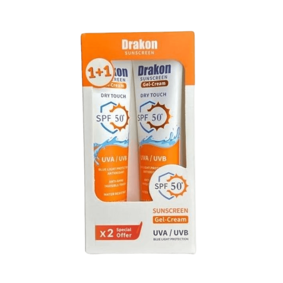 Drakon Sunscreen Gel Cream SPF 50+ - 1+1 Sunblock - XOXO cosmetics