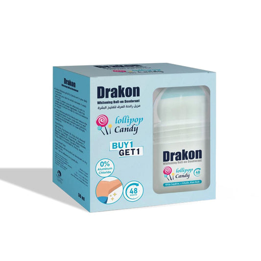 Drakon Whitening Roll-On Deodorant - Lollipop Candy 1+1 Free Deodorant - XOXO cosmetics