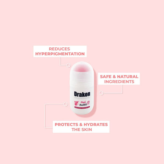 Drakon Whitening Roll-On Deodorant - Pink Bubble 1+1 Free Deodorant - XOXO cosmetics