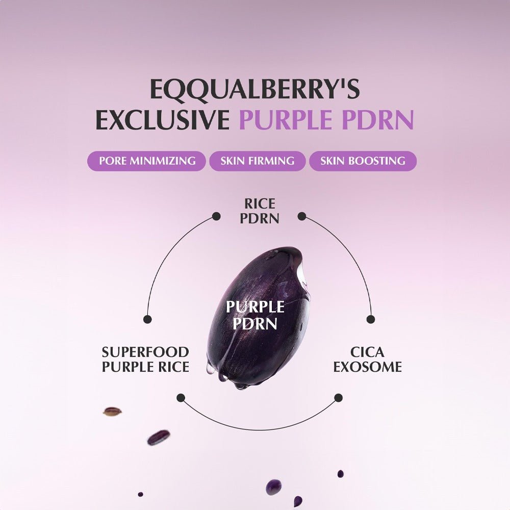 EQQUALBERRY Purple PDRN Pore Minimizing Serum - 30ml Face Serum - XOXO cosmetics