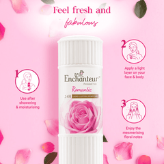Enchanteur Romantic Perfumed Talc - 125g Body Powder - XOXO cosmetics
