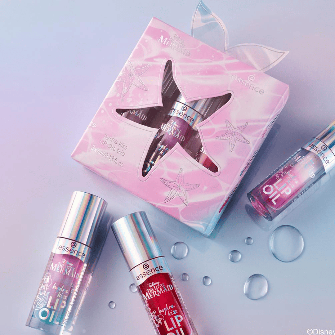 Essence Disney The Little Mermaid Hydra Kiss Lip Oil Trio Lip Oil - XOXO cosmetics