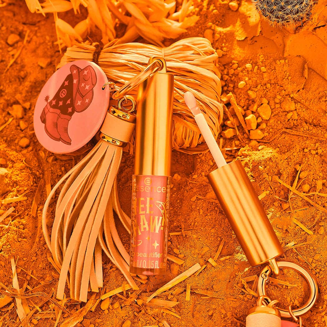 Essence YEE HAW! Lip Beautifier Key Chain - 01 Boots, Hat, Go Lip Gloss - XOXO cosmetics