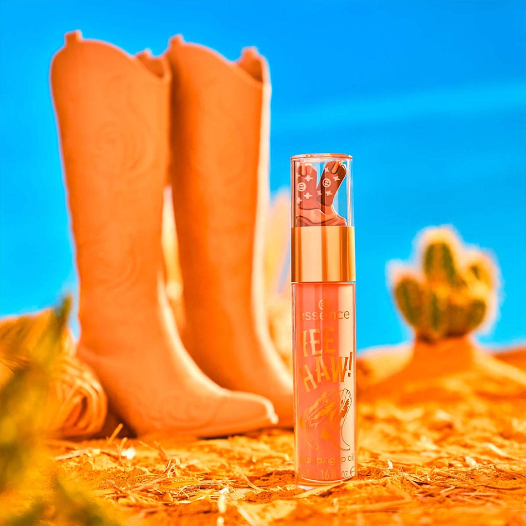 Essence YEE HAW! Plumping Lip Oil - 01 Boots On, Carry On Lip Oil - XOXO cosmetics