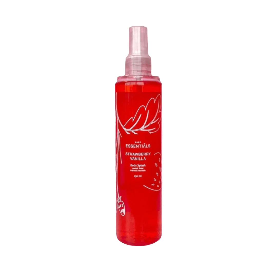 Essentials Strawberry Vanilla Body Splash - 250ml Body Mist - XOXO cosmetics