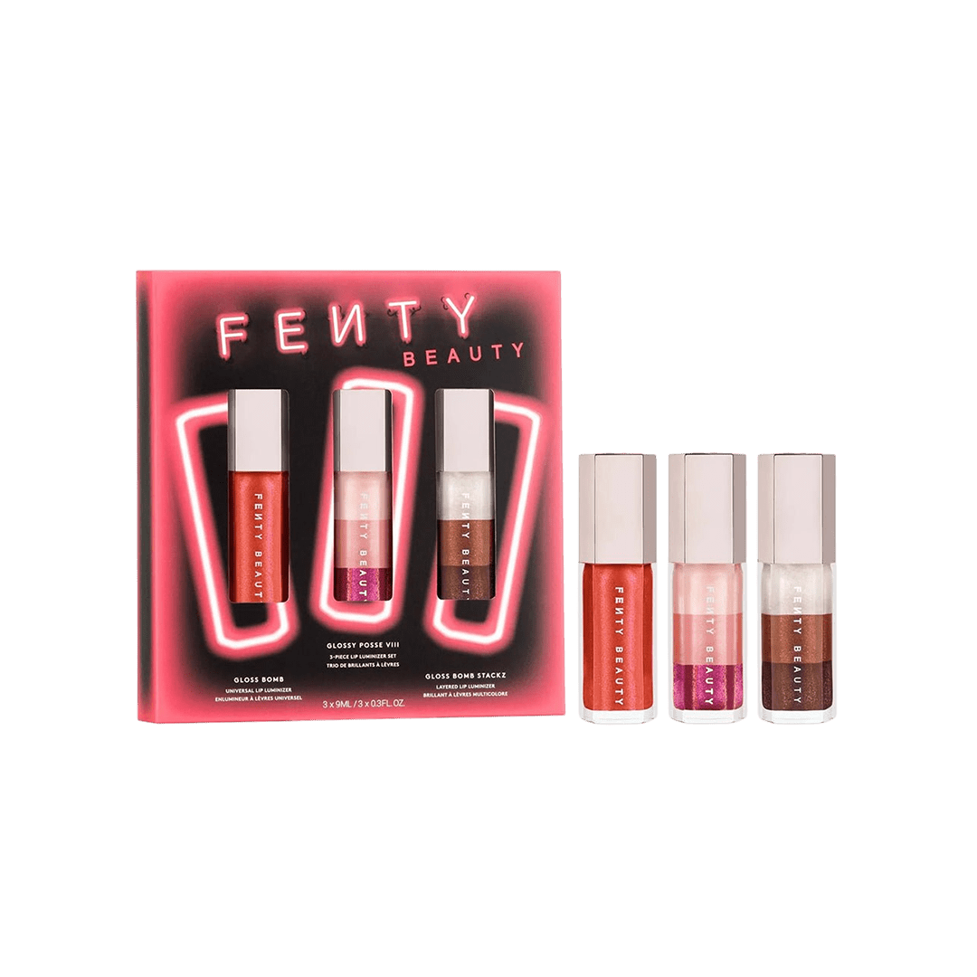 Fenty Beauty Glossy Posse VIII 3-Piece Lip Luminizer Set Lip Set - XOXO cosmetics