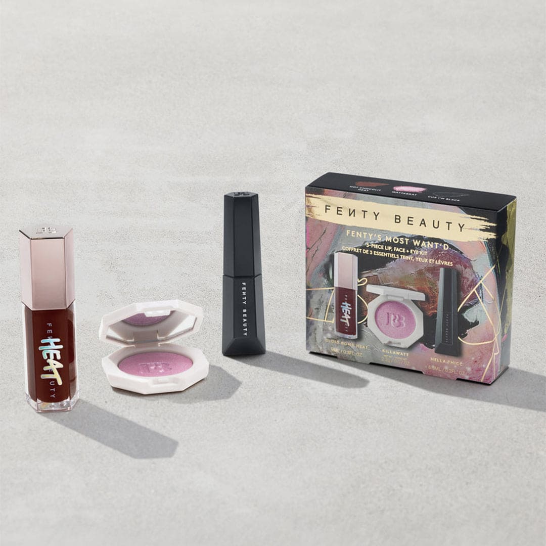 Fenty Beauty Rihanna Fenty's Most Wanted: 3-Piece Lip, Face + Eye Kit Face Kit - XOXO cosmetics