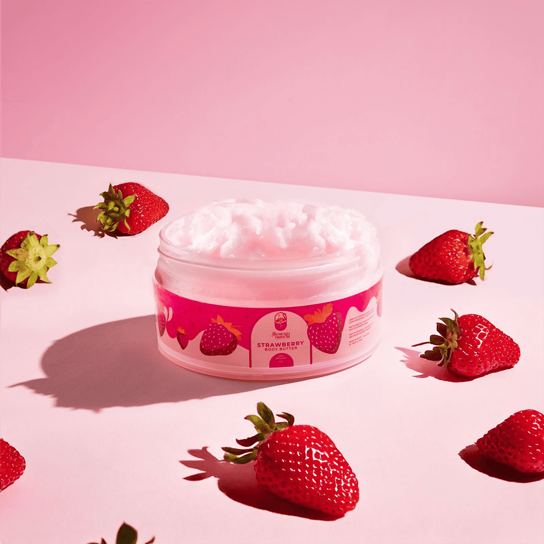 Flamingo Natural Body Butter Strawberry - 150g Body Butter - XOXO cosmetics