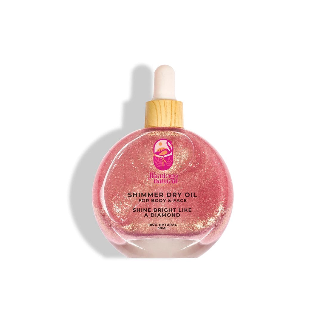 Flamingo Natural Dry Oil Shimmer Glam - 50ml Body Oil - XOXO cosmetics