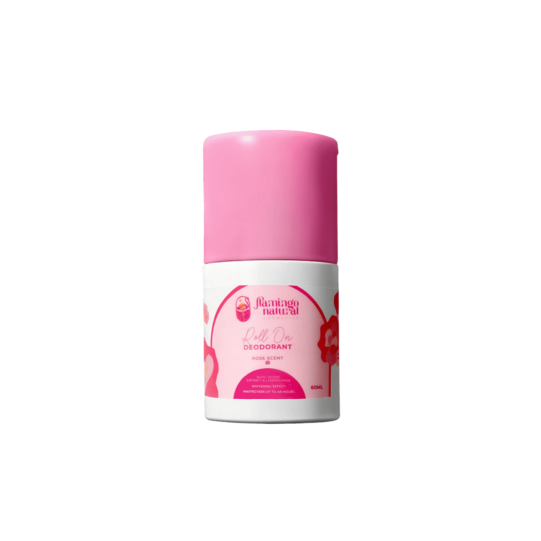 Flamingo Natural Roll On Deodorant Rose - 60ml Deodorant - XOXO cosmetics