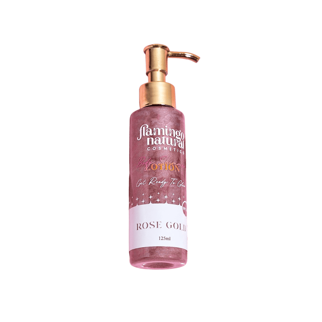 Flamingo Natural Shimmer Body Lotion Rose Gold - 125ml Body Lotion - XOXO cosmetics