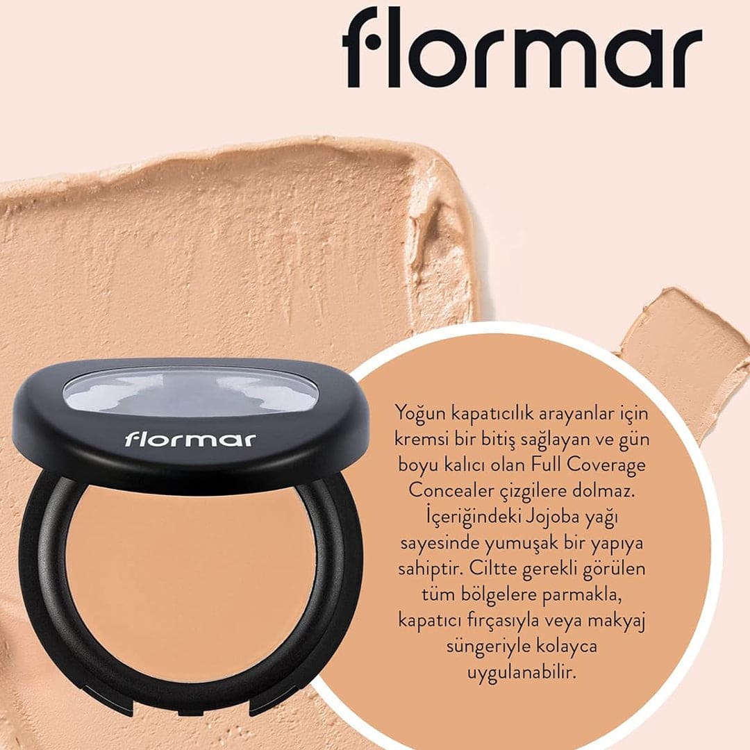 Flormar Full Coverage Eye Concealer - 01 Fair Ivory Concealer - XOXO cosmetics