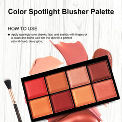 Forever52 8 Color Spotlight Blusher Palette - SPB001 Blusher - XOXO cosmetics
