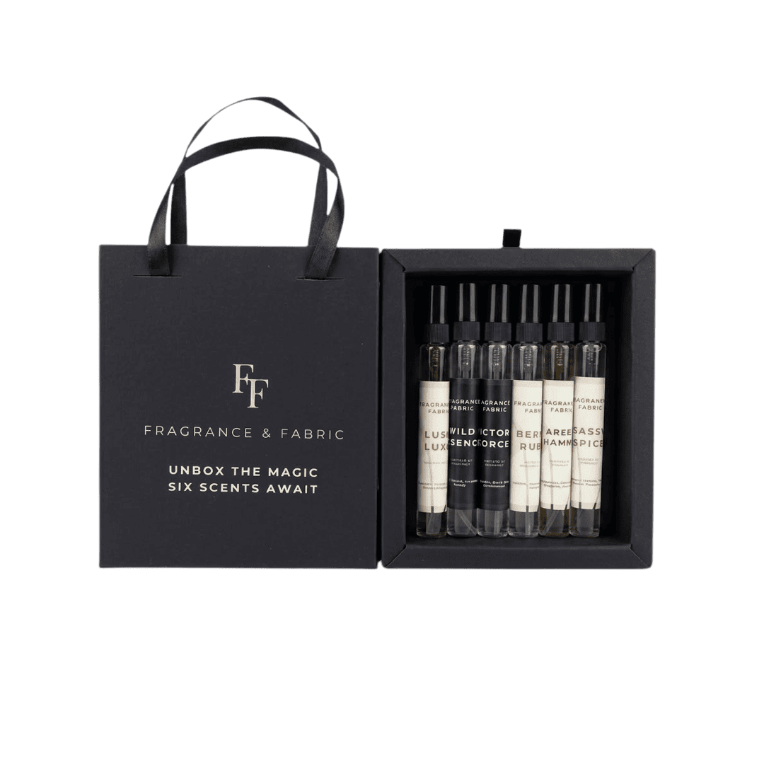 Fragrance & Fabric Unisex Set Of 6 Bottles x 10 ml Perfume Set - XOXO cosmetics