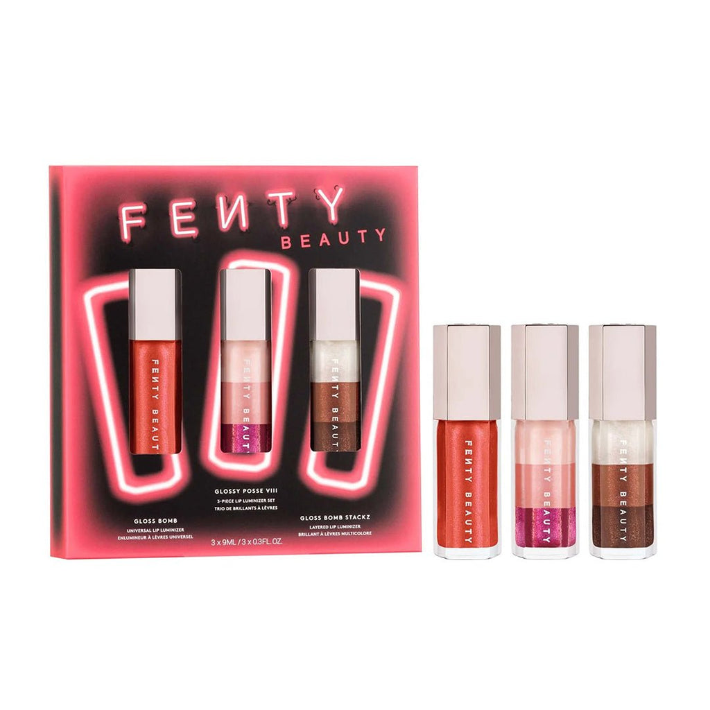 FENTY BEAUTY グロスボムセット 3色 Fenty Beauty Glossy Posse VIII 3-Piece Lip Luminizer Set – XOXO