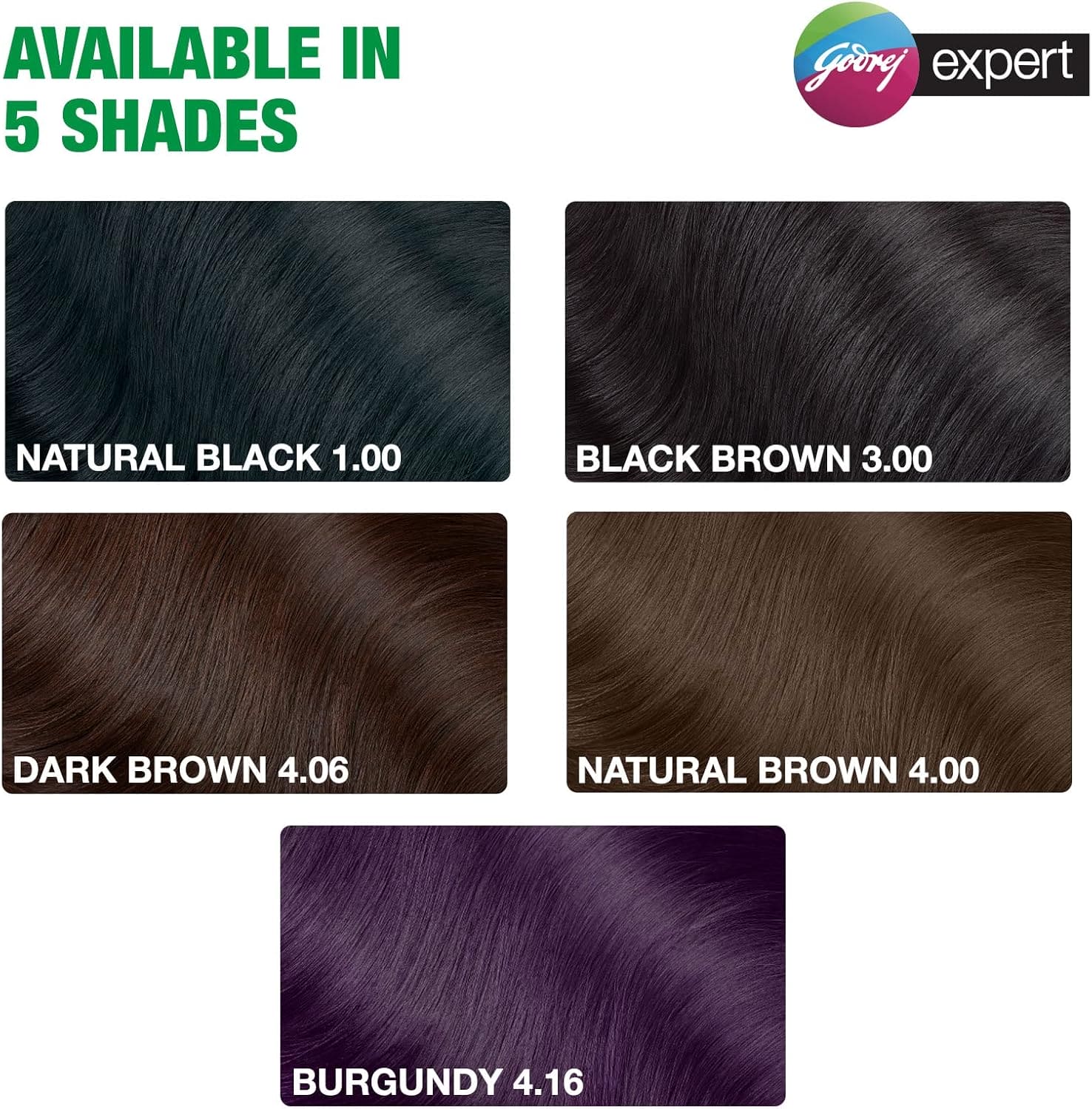 Godrej Expert Rich Creme Hair Color - Natural Black 1.00 Hair Color - XOXO cosmetics