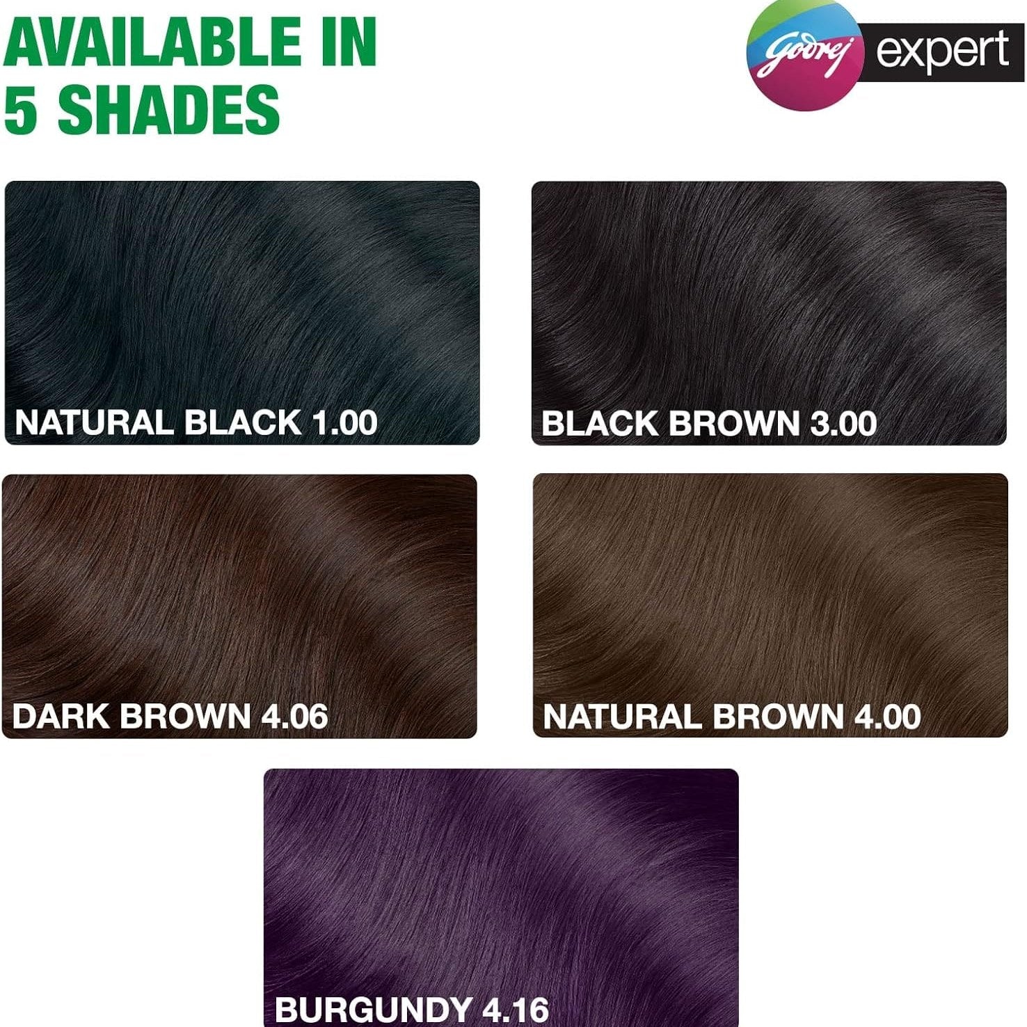 Godrej Expert Rich Creme Hair Color - Natural Black 1.00 Hair Color - XOXO cosmetics