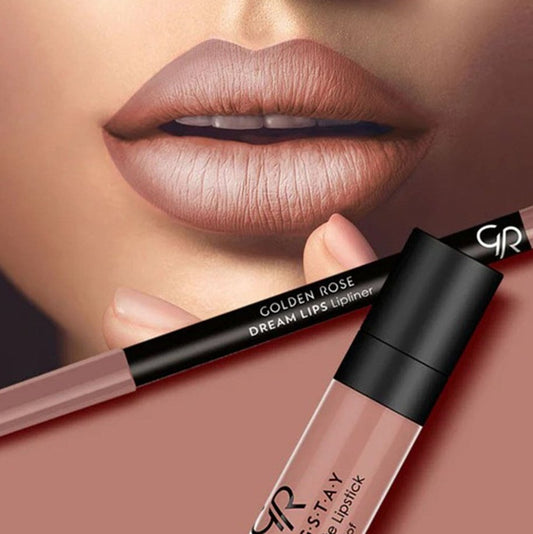 Golden Rose Matte Lip Kit - Warm Nude Lip Kit - XOXO cosmetics
