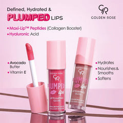 Golden Rose Plumped Lips Lip Plumping Gloss Lip Plumper - XOXO cosmetics