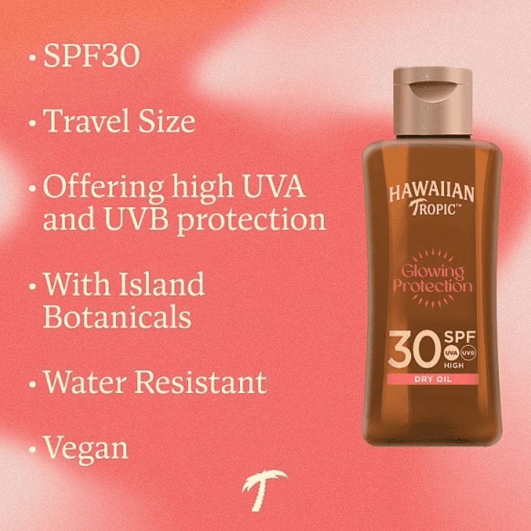 Hawaiian Tropic Glowing Protection Dry Oil Spf30 - 75ml Body Oil - XOXO cosmetics
