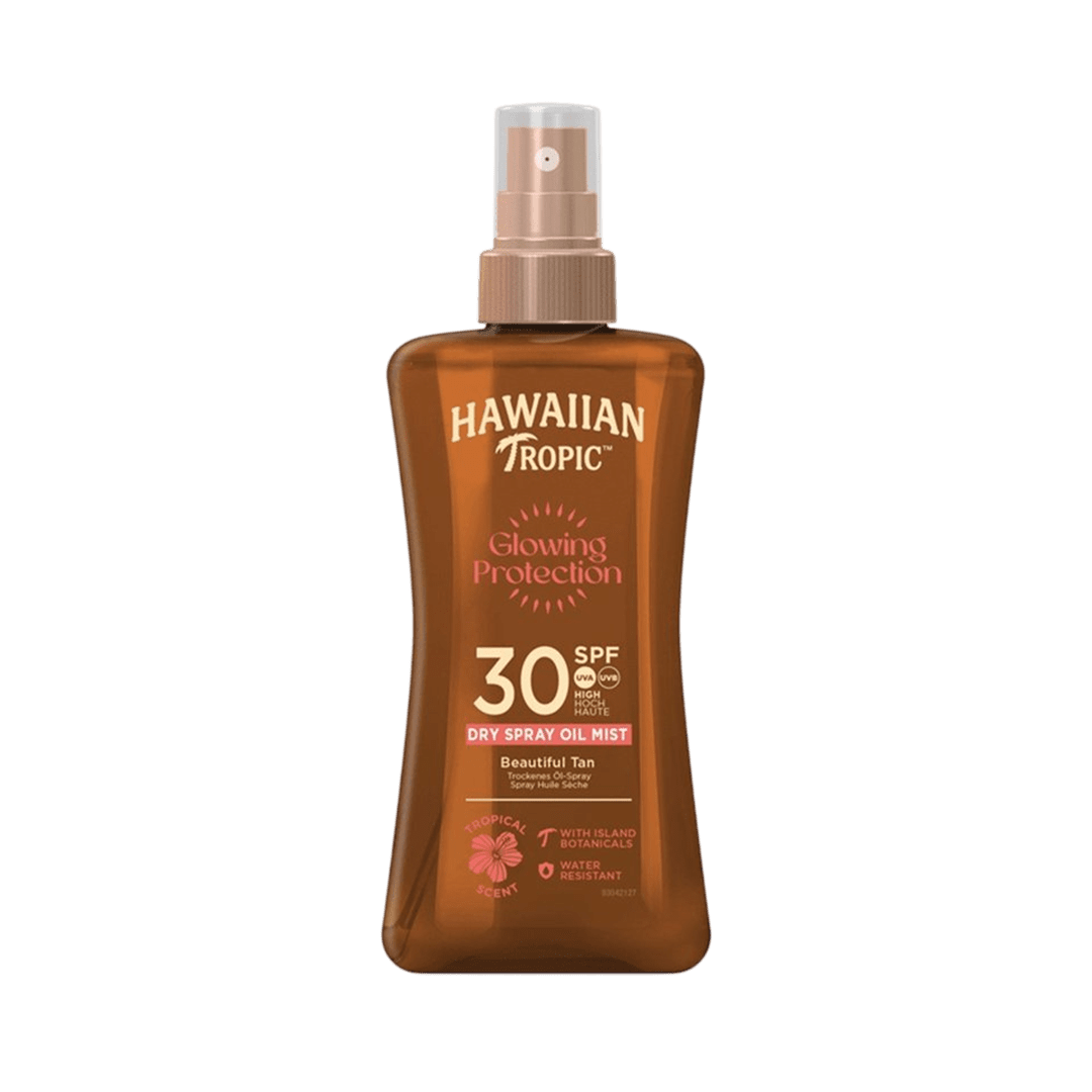 Hawaiian Tropic Glowing Protection Dry Oil Spray SPF 30 - 200ml Body Oil - XOXO cosmetics