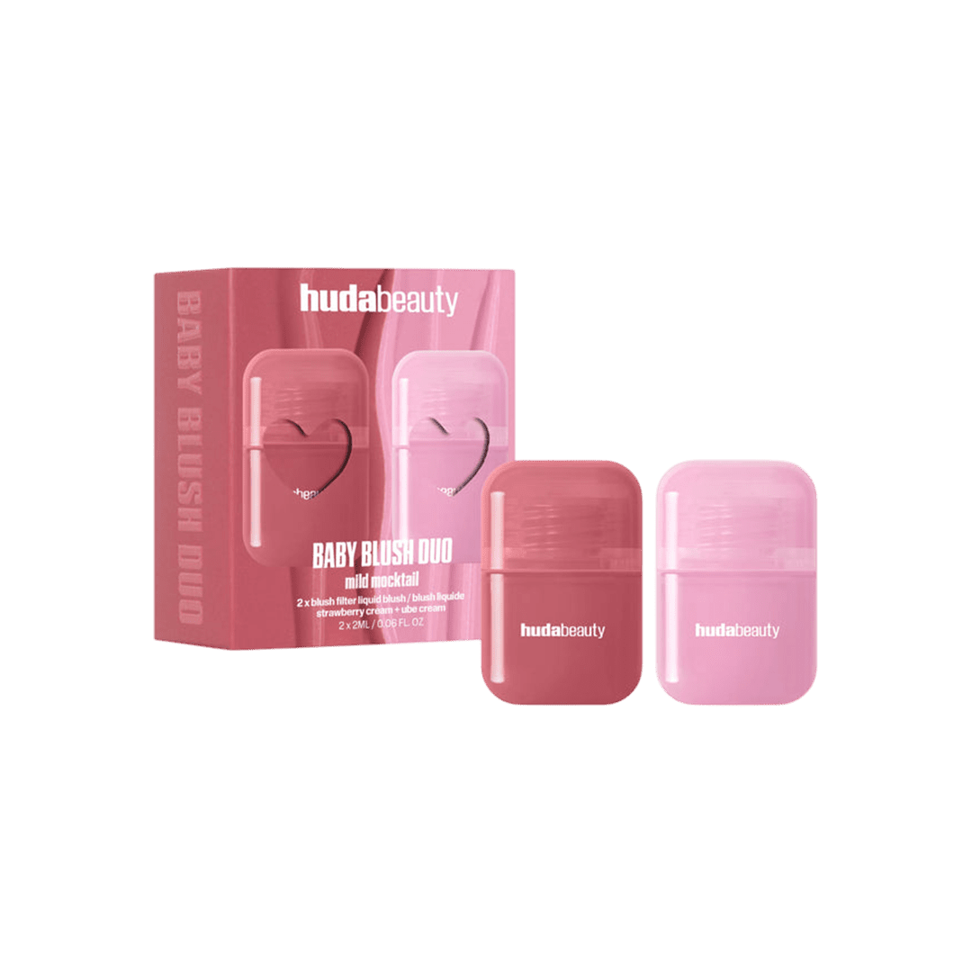 Huda Beauty Baby Blush Duo - Mild Mocktail 2 × 2ml Blush - XOXO cosmetics