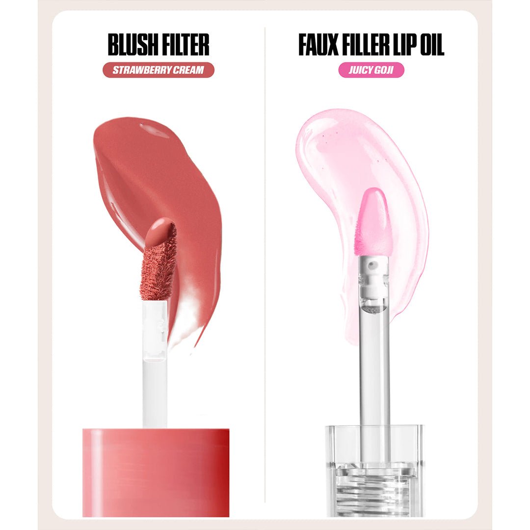 Huda Beauty Cheek & Lip Duo Berries And Cream Makeup Set - XOXO cosmetics