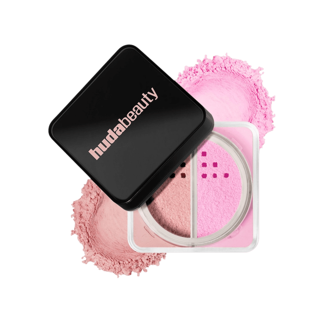 Huda Beauty Easy Bake Loose Powder Brightening + Correcting Duo Powder - XOXO cosmetics