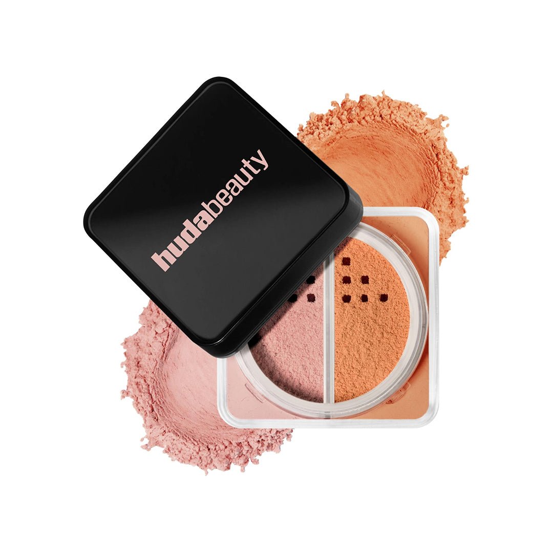 Huda Beauty Easy Bake Loose Powder Brightening + Correcting Duo Powder - XOXO cosmetics