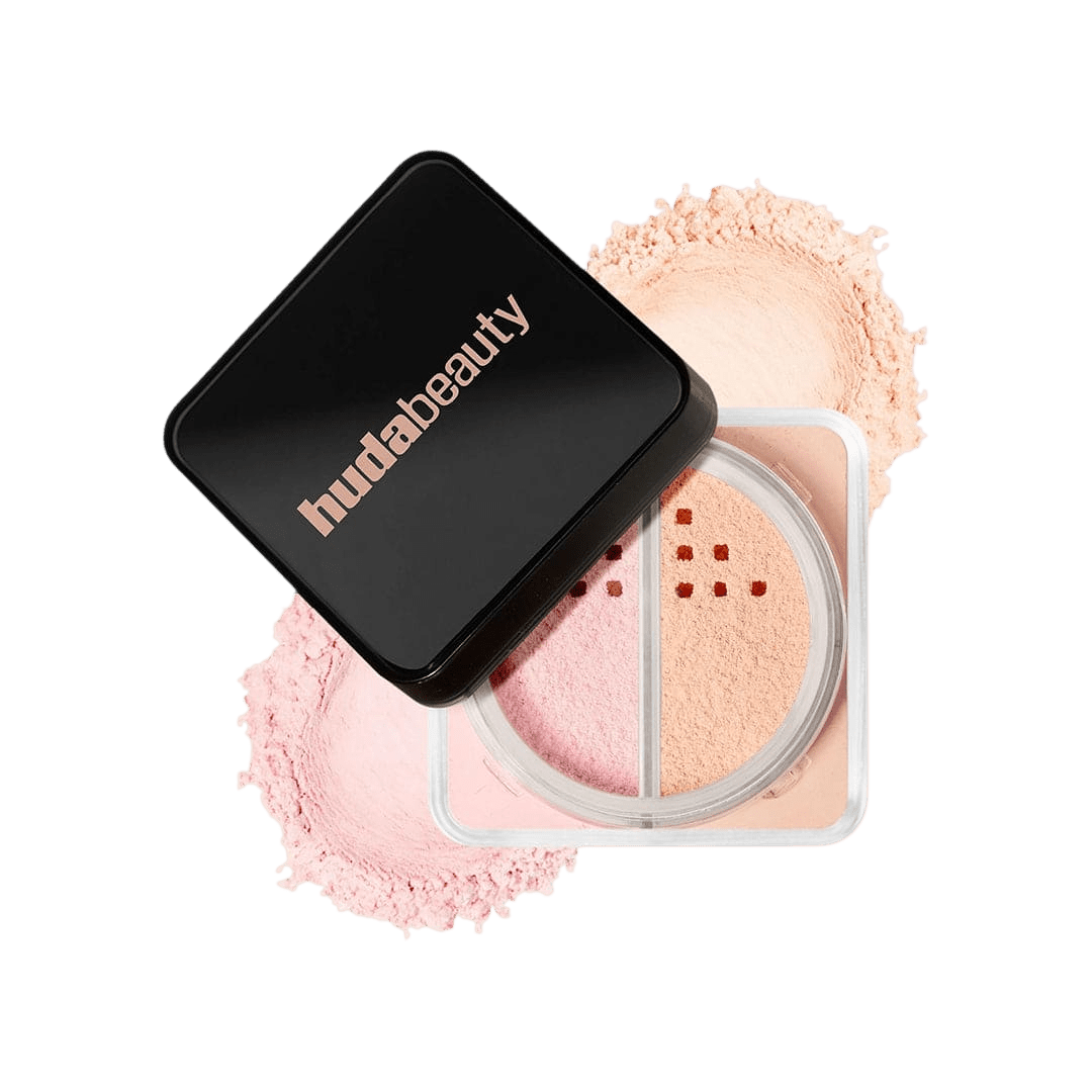 Huda Beauty Easy Bake Loose Powder Brightening + Correcting Duo Powder - XOXO cosmetics