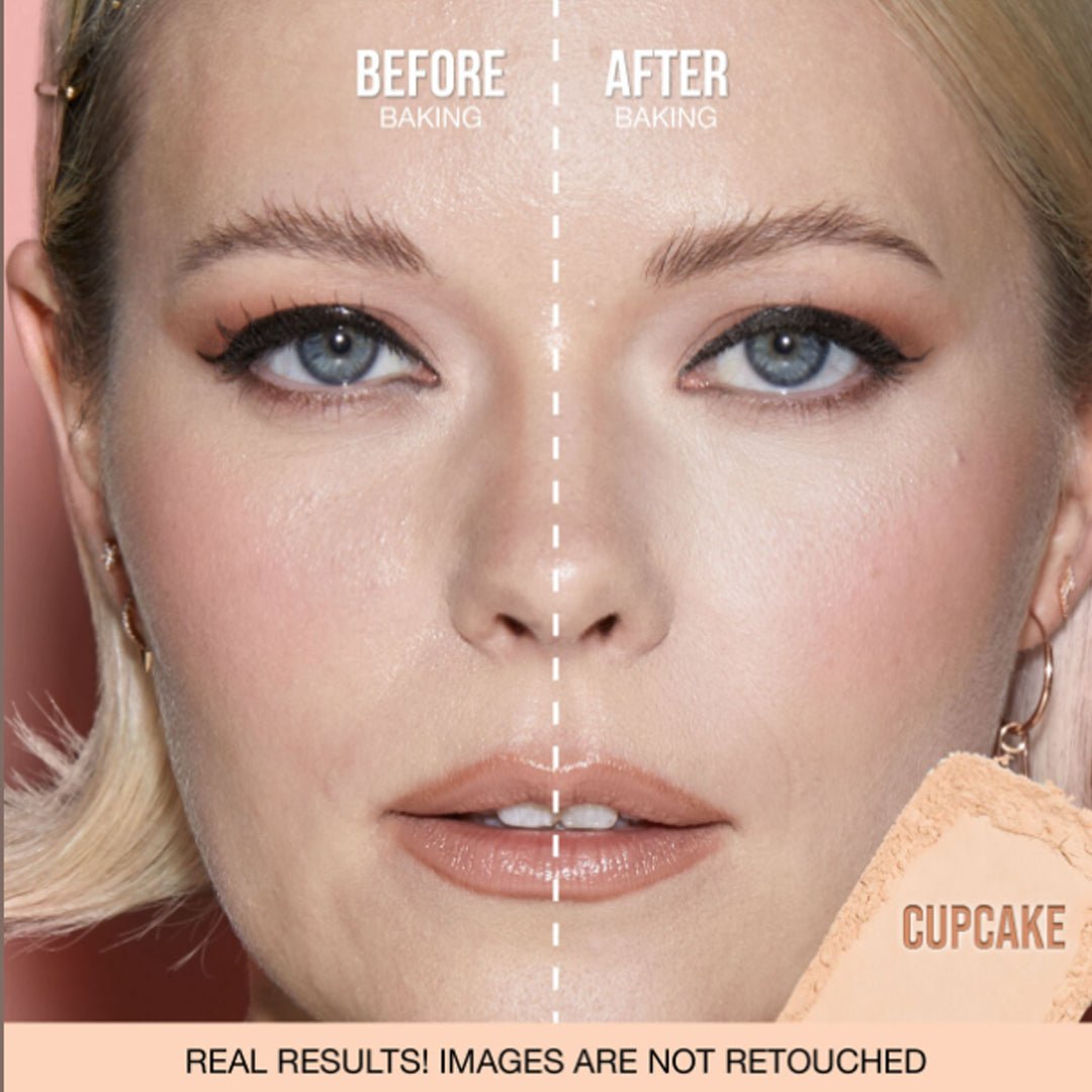 Huda Beauty Easy Bake and Snatch Pressed Powder - Cupcake Powder - XOXO cosmetics