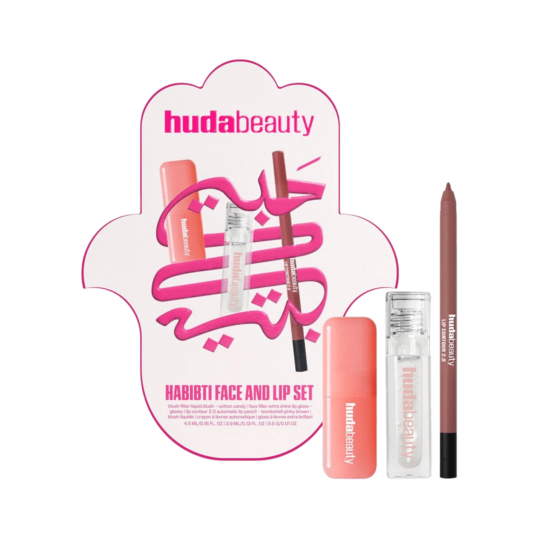 Huda Beauty Habibti Face And Lip Set - LIMITED EDITION Makeup Set - XOXO cosmetics