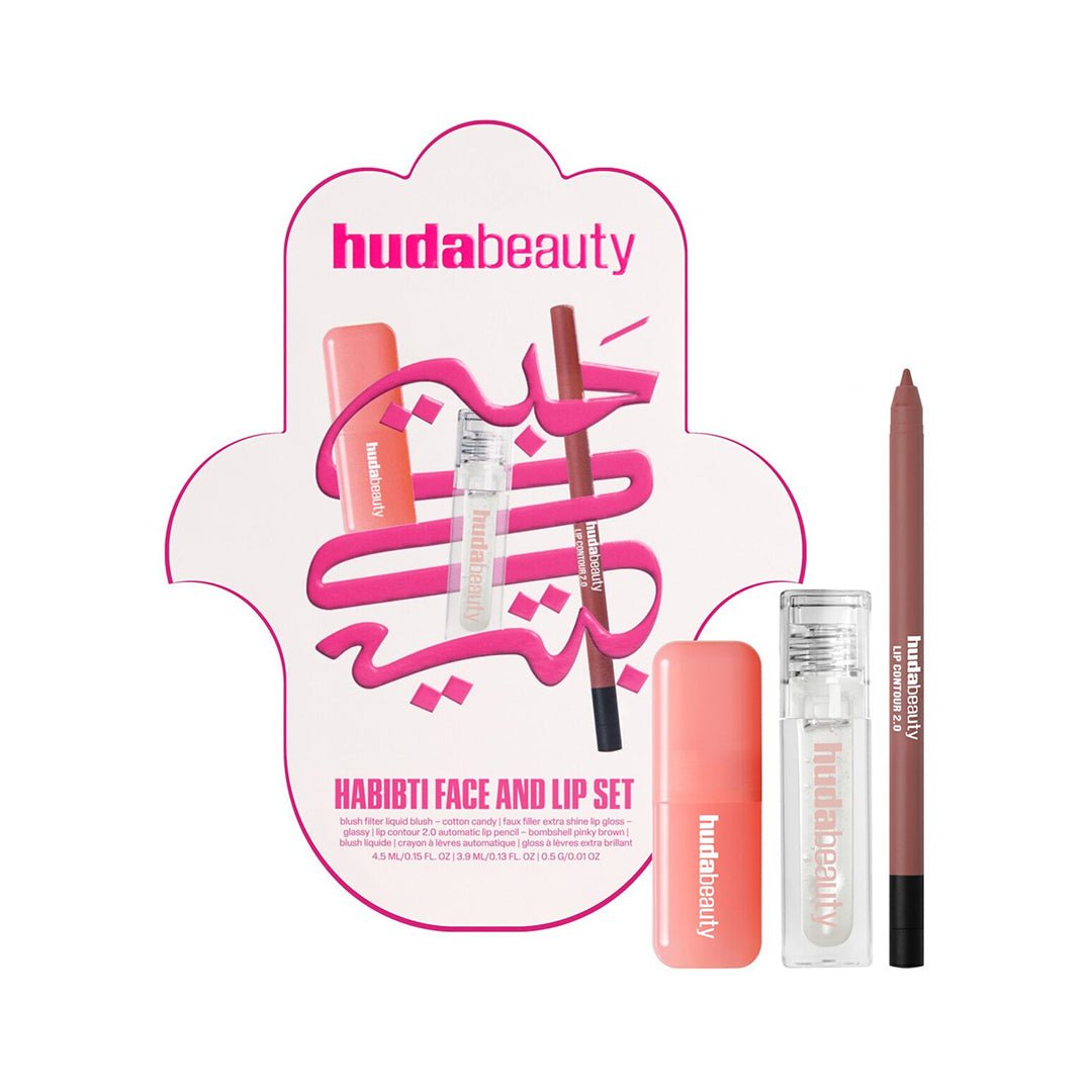 Huda Beauty Habibti Face And Lip Set - LIMITED EDITION Makeup Set - XOXO cosmetics