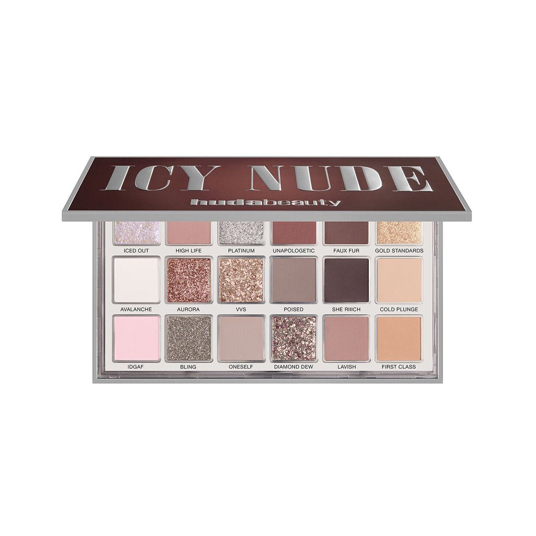 Huda Beauty Icy Nude Eyeshadow Palette Eyebrow - XOXO cosmetics