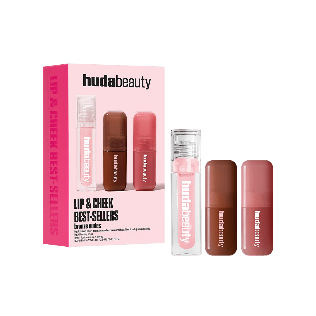 Huda Beauty Lip & Cheek Best Sellers Kit Lip Kit - XOXO cosmetics