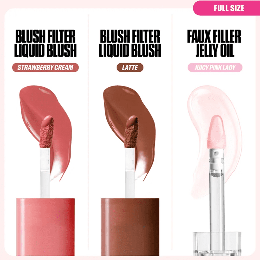 Huda Beauty Lip & Cheek Best Sellers Kit Lip Kit - XOXO cosmetics
