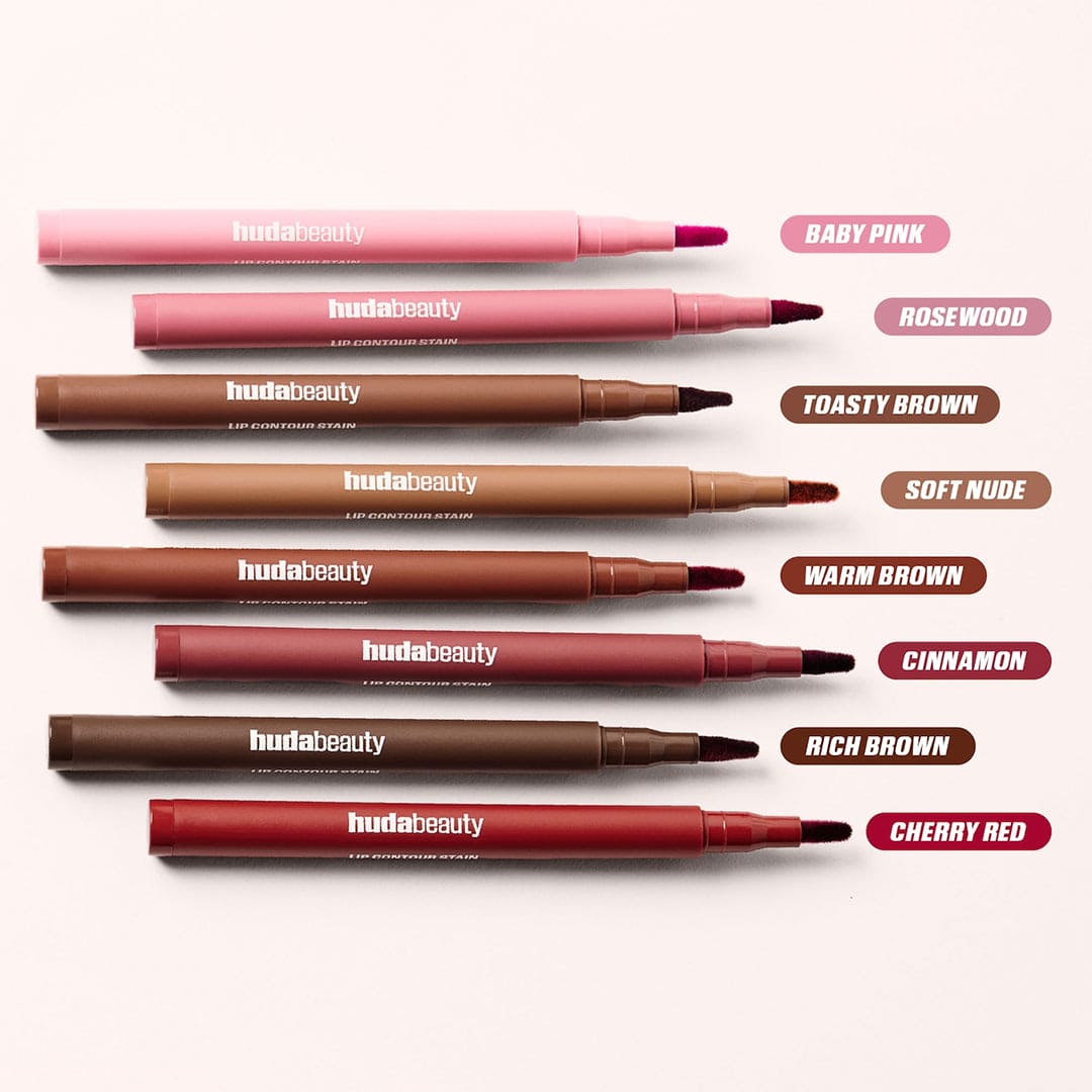 Huda Beauty Lip Contour Lip Stain for 12-Hour Wear Lip Liner - XOXO cosmetics