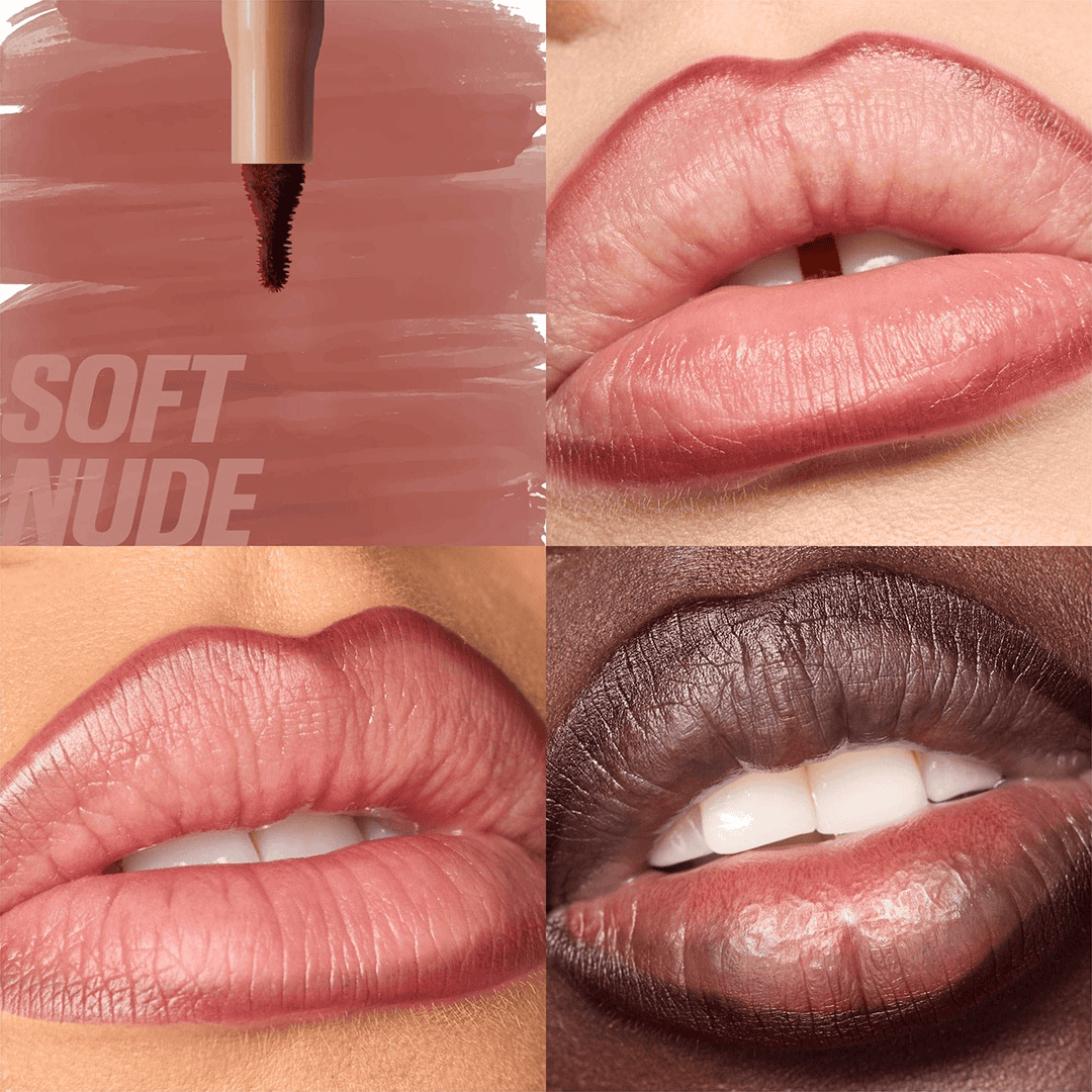Huda Beauty Makeout Sesh Lip Duo - Peachy Nudes Lip Kit - XOXO cosmetics