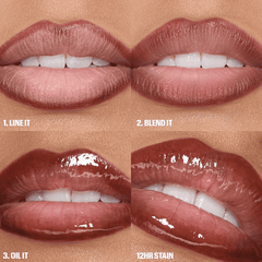 Huda Beauty Makeout Sesh Lip Duo - Peachy Nudes Lip Kit - XOXO cosmetics
