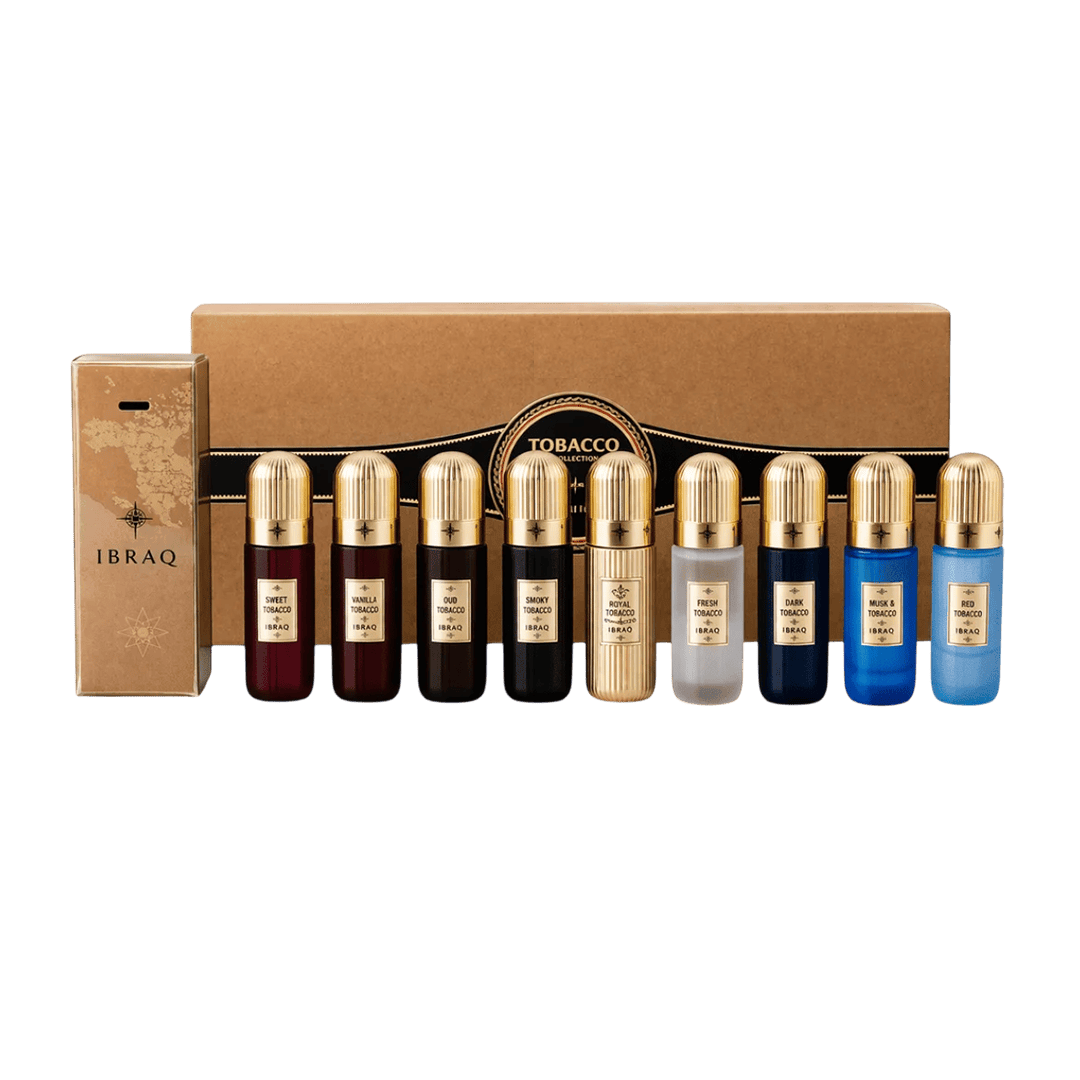 IBRAQ Tobacco Mini Perfume Collection 9 x 10ml Perfume Set - XOXO cosmetics