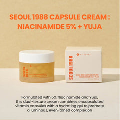 K-Secret Seoul 1988 Capsule Cream : Niacinamide 5% + YUJA Moisturizer - XOXO cosmetics